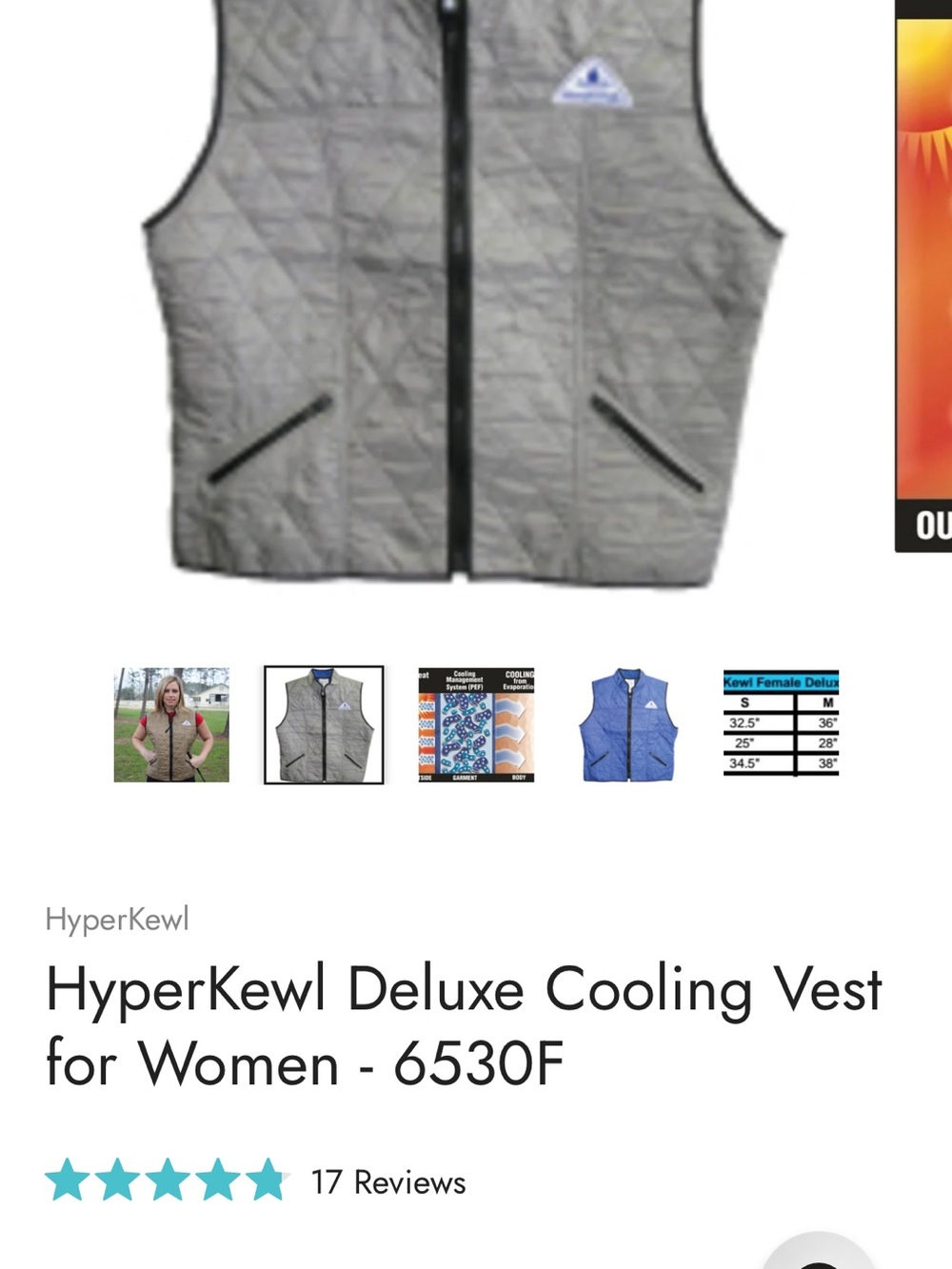 Quilted Sleeveless Vest in Gray - Picture 5 of 6